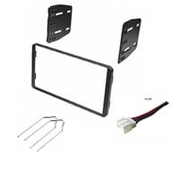 Compatible Vehicles Listed Below ASC Audio Car Stereo Dash Install Pocket Kit and Wire Harness for Installing an Aftermarket Single Din Radio for some Ford Mustang with Factory Premium Amp